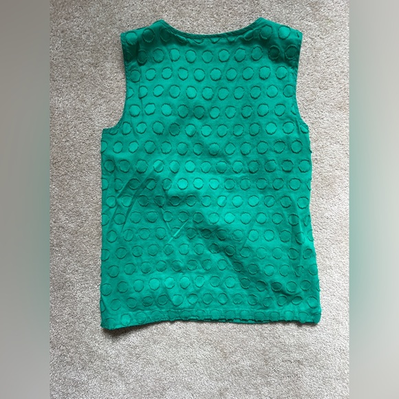 Talbots 100% Cotton Green Sleeveless Top Size 4 - Picture 3 of 6